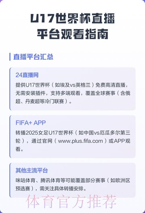 免费观看高清世界杯直播平台推荐